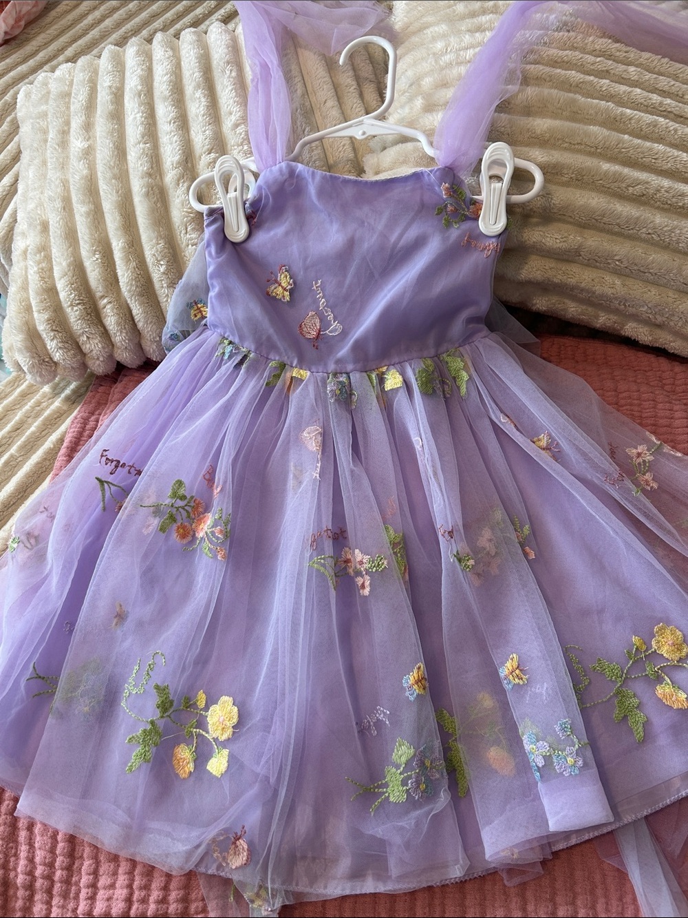 Lavender Floral Tulle Dress